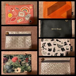 Bundle of 7 Ipsy makeup bags.